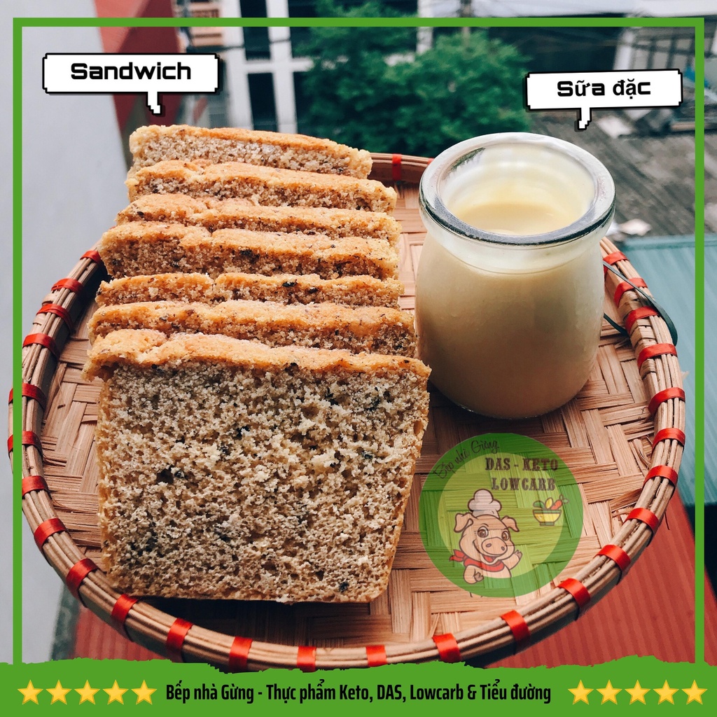 Sandwich lanh - For Keto, DAS, Lowcarb, Eatclean & Tiểu đường