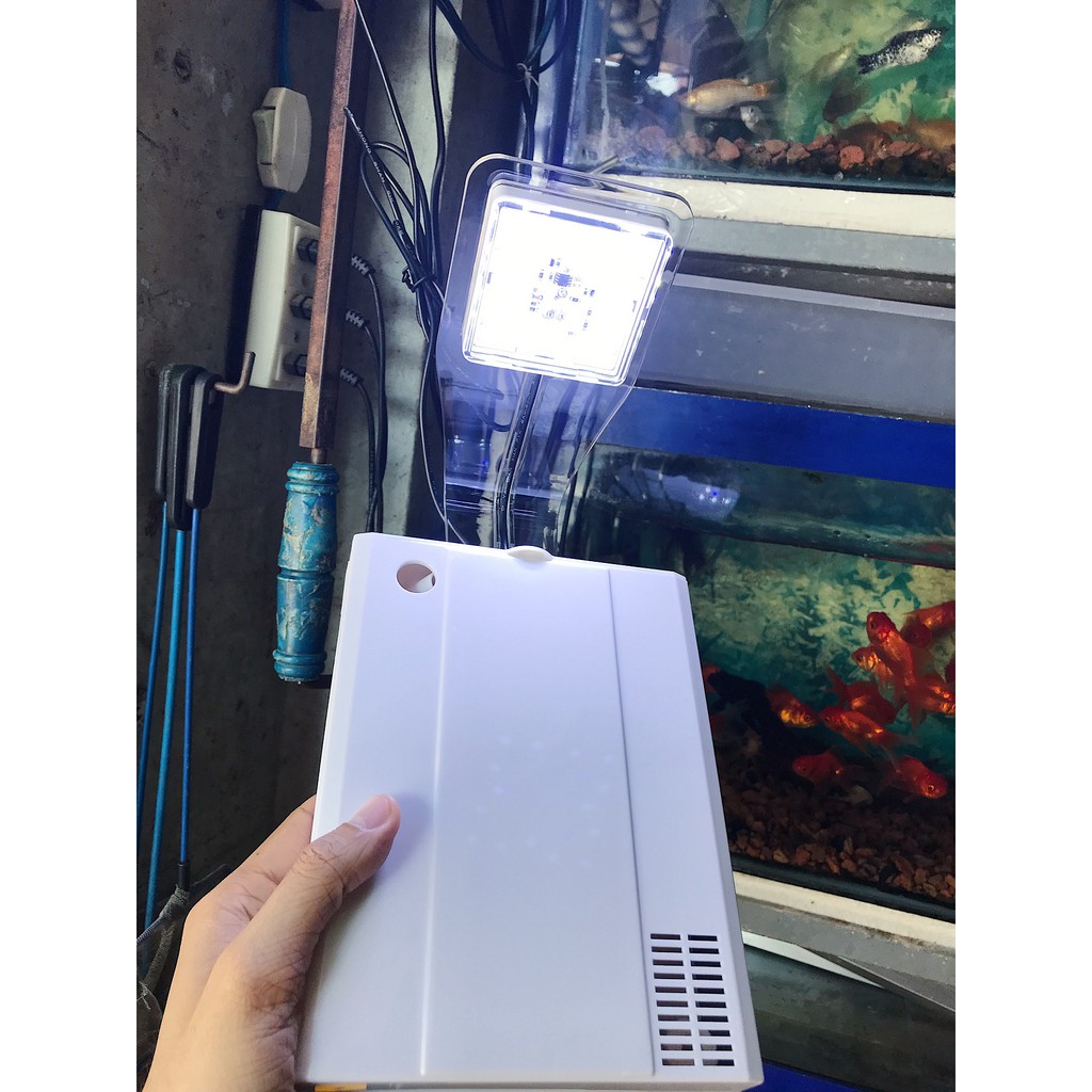 BỘ LỌC VÀ ĐÈN LED KẸP HỒ CÁ KHÔNG KIỀNG CHO HỒ CAO 35 ĐẾN 40CM SOBO WP300MP