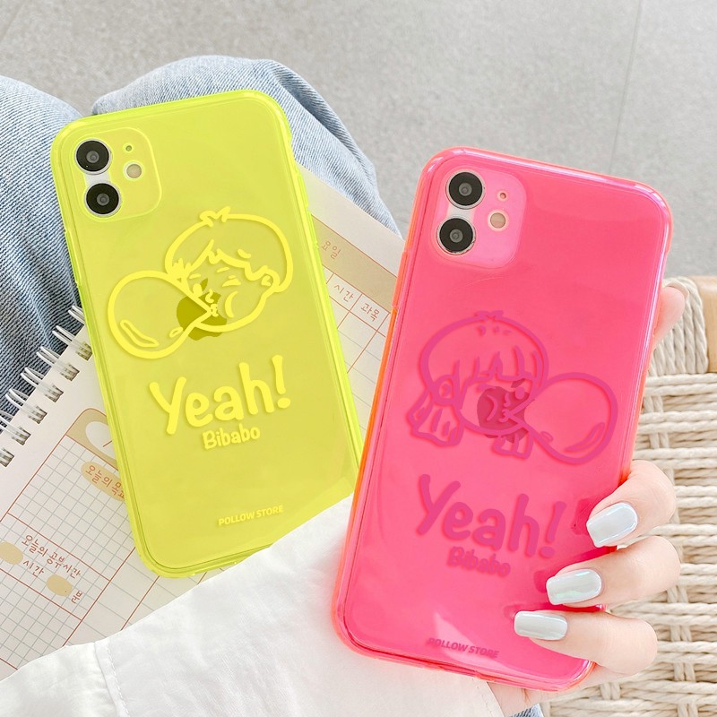 Ốp lưng iphone Bibabo neon dẻo mềm 5/5s/6/6plus/6s/6splus/7/7plus/8/8plus/x/xr/xs/11/12/pro/max/plus/promax | BigBuy360 - bigbuy360.vn