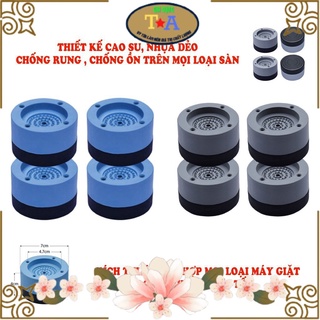 Combo 4 chân đế kê máy giặt chống rung chống ồn, chất liệu nhựa mềm