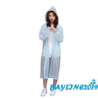 ❀May-người lớn Áo mưa chống nước Unisex EVA có mũ trùm đầu dài tay