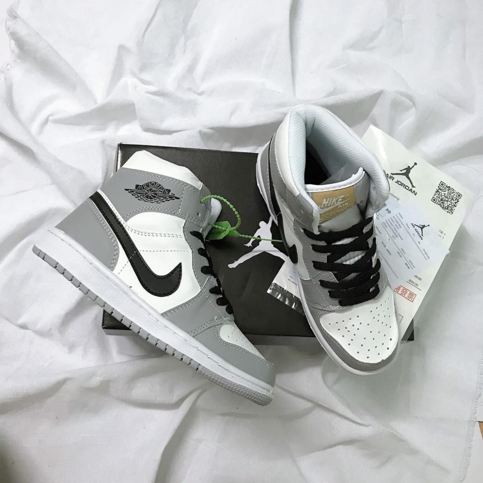 Giày Jordan 1 High Gray, Giày Thể Thao Nam Nữ JD Xám Cao Cổ, Đế Khâu Chắc Chắn, Da Bò Cao Cấp | BigBuy360 - bigbuy360.vn