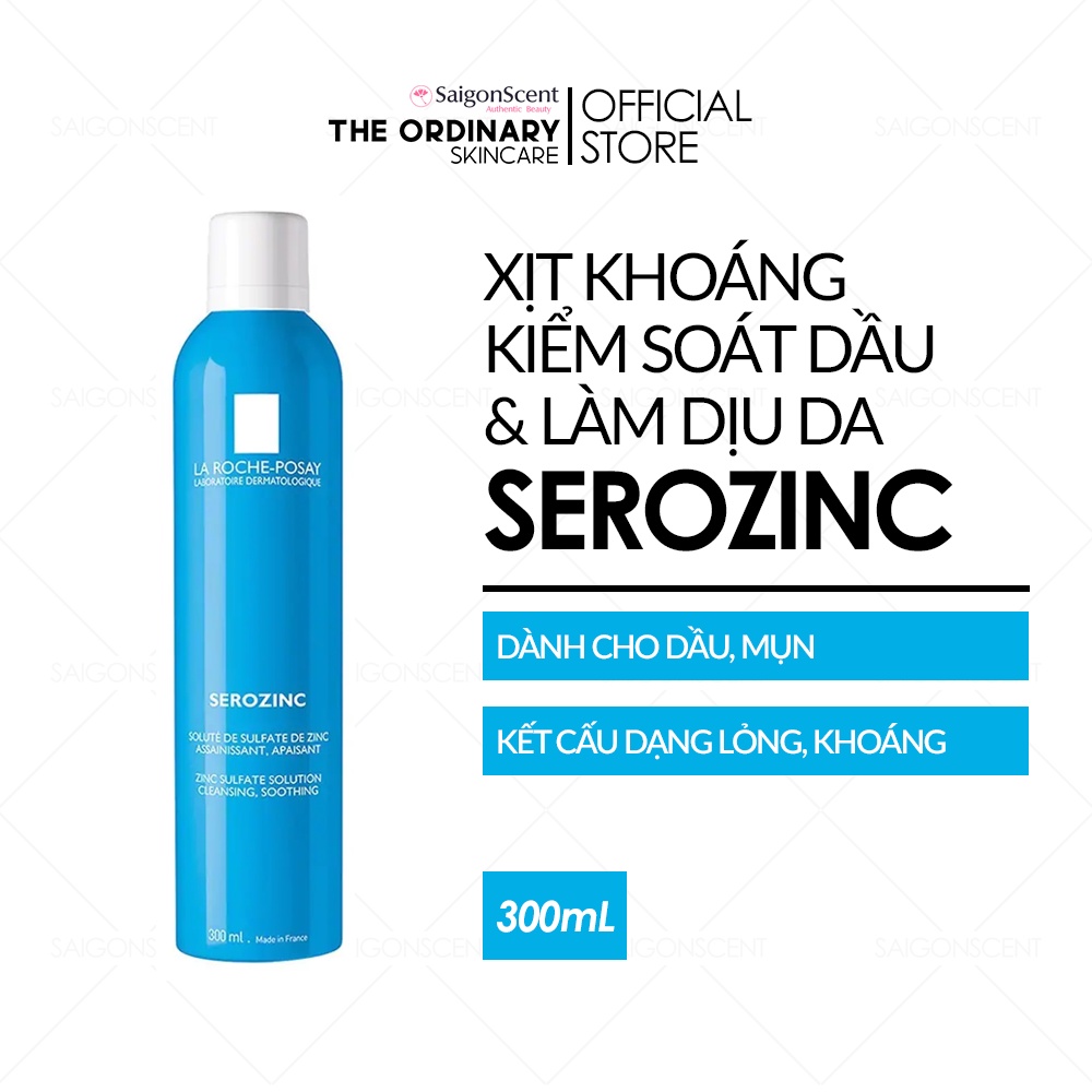 Xịt khoáng da dầu mụn La Roche Posay SEROZINC ( 300mL )