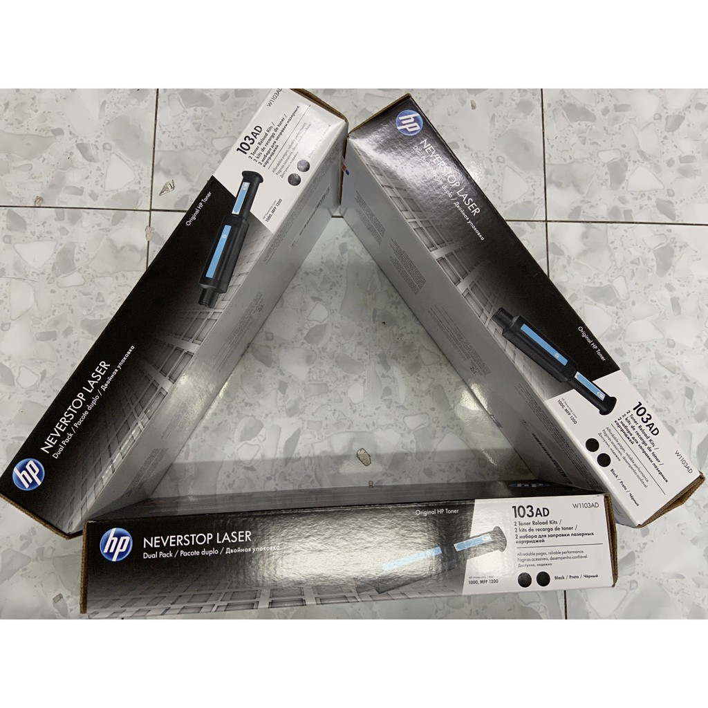 Mực in Hp 103AD  - hàng chính hãng - dùng cho máy in hp Neverstop 1000A/1000W, HP 1200A/1200W