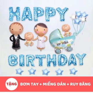 Set bóng trang trí thôi nôi đầy tháng cho bé
