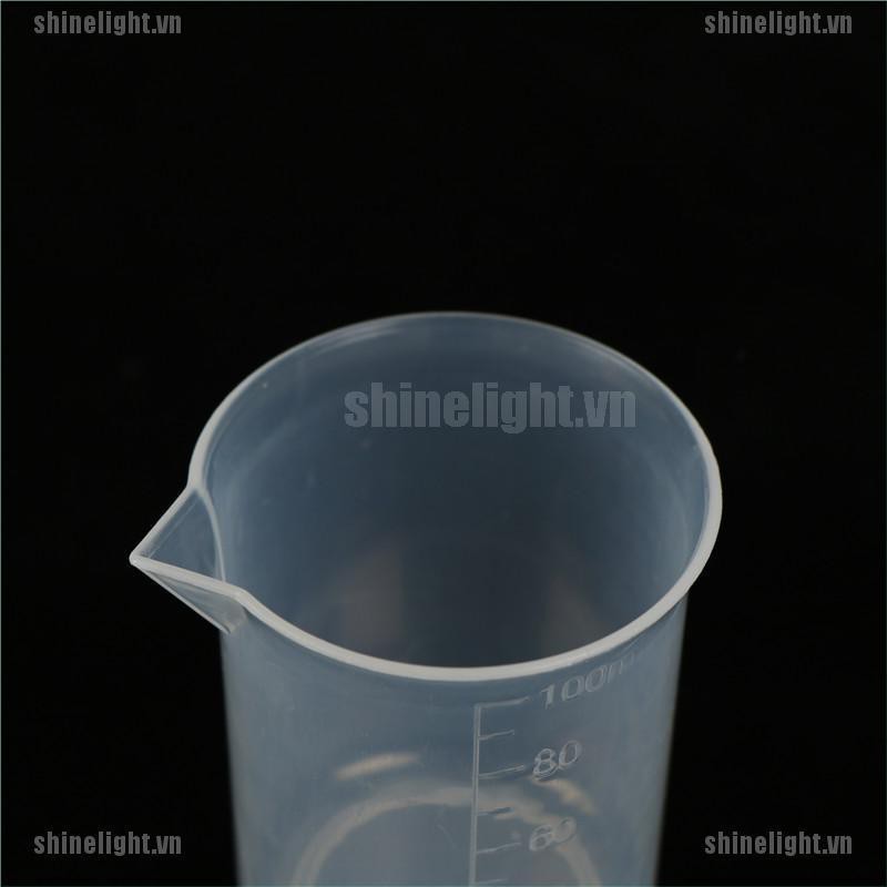 Bộ 2 Cốc Nhựa Trong Suốt Đo Lường 100mL Chuyên Dụng