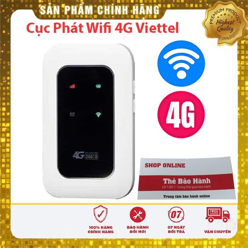 Cục Phát wifi 4G Từ Sim Điện Thoại Viettel D6610 chính hãng viettel Tốc Độ Phát Mạng Nhanh Pin Dùng 8Tiếng Liên Tục