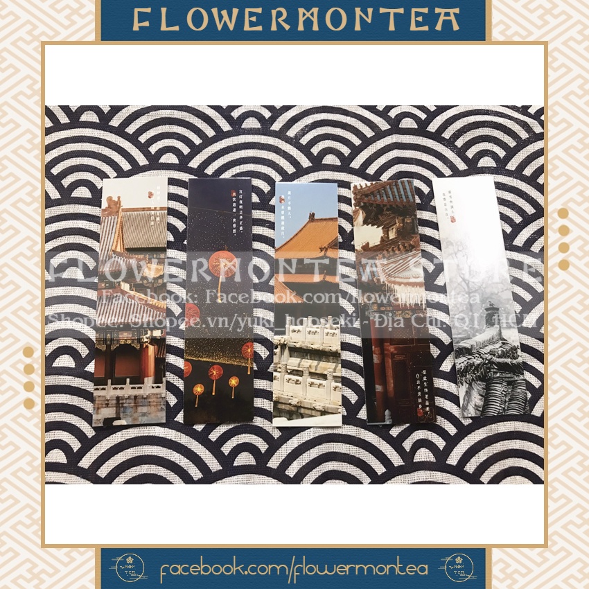 Set 10 Thẻ Đánh Dấu Sách | Bookmark Giấy - Phong Cảnh Trung Hoa