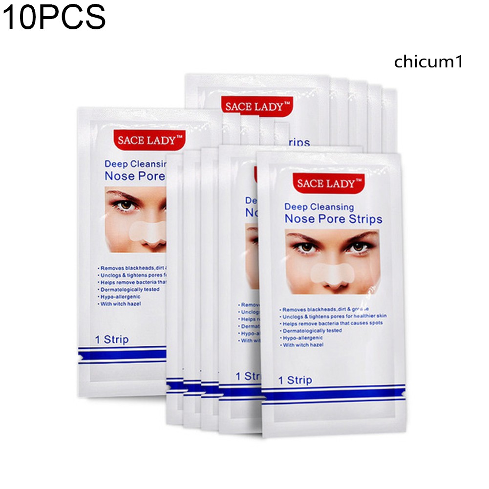 [Hàng mới về] 1 / 5 / 10 Mặt nạ lột mụn đầu đen Sace Lady làm sạch sâu vùng mũi hiệu quả