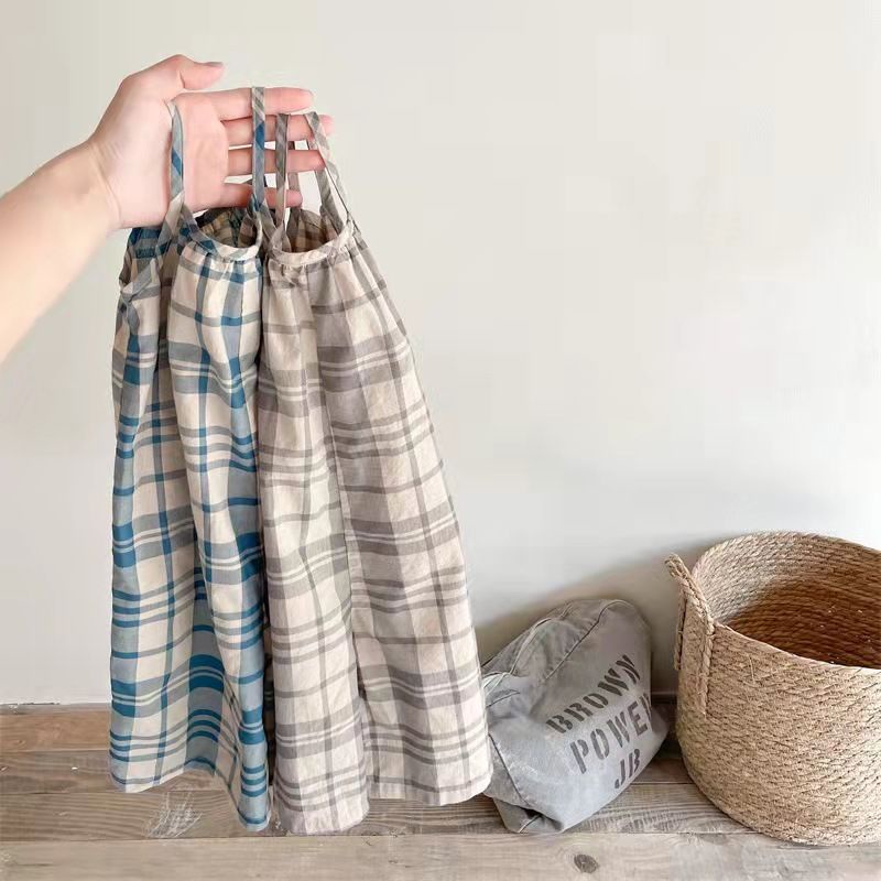 [Babycat Hàng Có Sẵn Quần Yếm Cotton Mỏng Dáng Thẳng Phong Cách Nhật Bản Hàn Quốc Thời Trang Mùa Hè Dành Cho Bé Trai Bé Gái 7 Tuổi