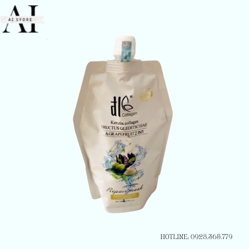 KEM HẤP Ủ TÓC COLLAGEN DL BƯỞI BỒ KẾT 500ML CH- PHỤC HỒI TÓC HƯ TỔN - KHÔ XƠ - CHẺ NGỌN. AI Store