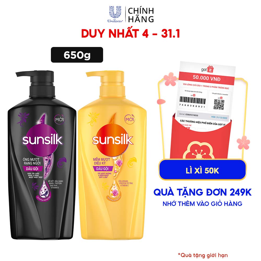 Dầu gội Sunsilk 650gr