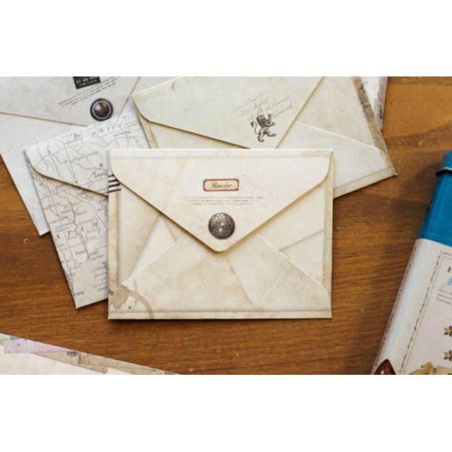 Set phong bì thư theo phong cách vintage