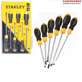 Bộ tuốc nơ vít dẹp và bake 6 cây stanley stmt66672