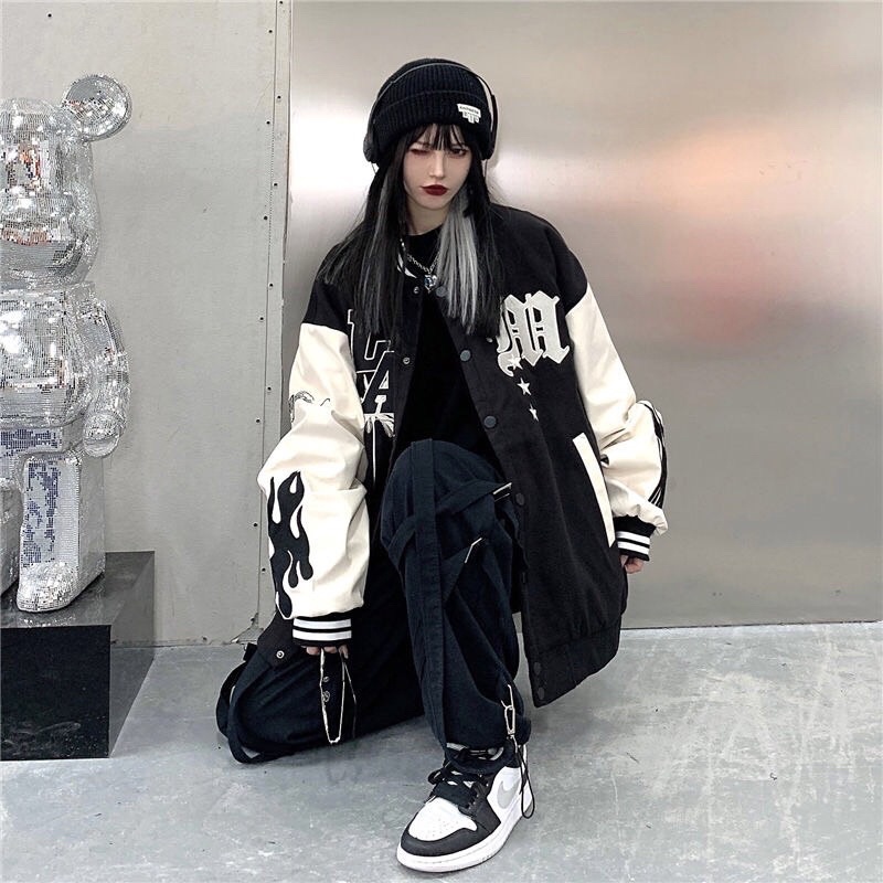 Áo Bomber Phối Tay In Chữ LA áo khoác dù FROM TO, UNISEX nam nữ mặc được siêu hot