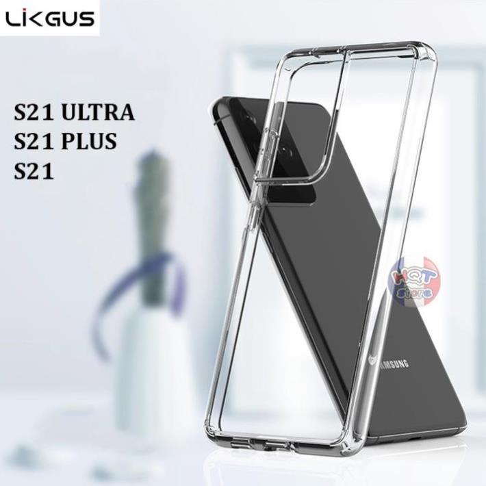 Ốp lưng chống sốc trong suốt Likgus Zero cho S21 Ultra / S21 Plus / S21 có viền bảo vệ camera
