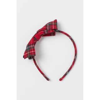 Bờm tóc nơ caro đỏ HM H&M _ hàng chính hãng Anh