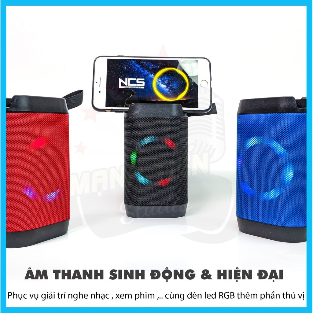 Loa bluetooth LV10 - có đèn nháy, giá đỡ điện thoại - Bass siêu trầm, cực thời thượng