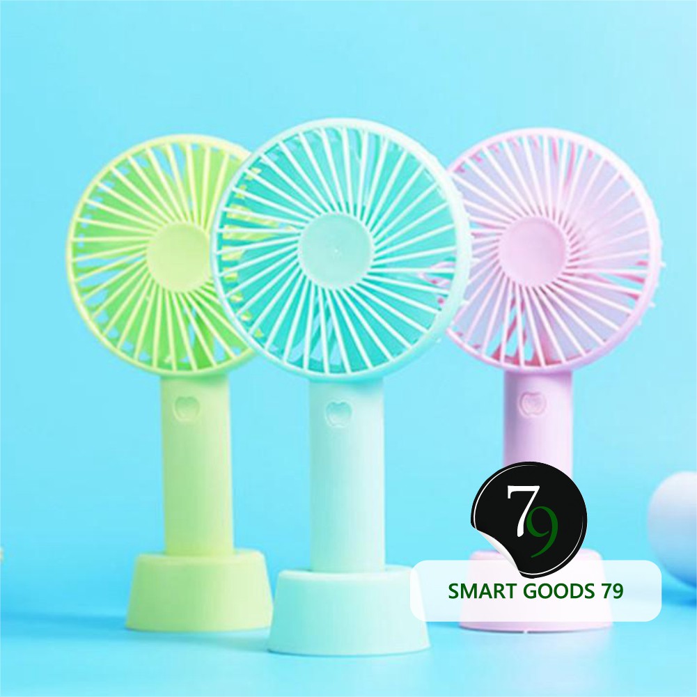 Quạt mini cầm tay tích điện sạc pin usb loại máy nhỏ để bàn 3 cấp độ gió làm mát nhỏ gọn