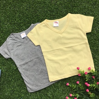 Áo phông basic cho bé cổ tim cotton 4 chiều co giãn