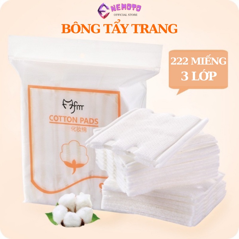 Bông Tẩy Trang 222 miếng 3 Lớp Cotton Pads