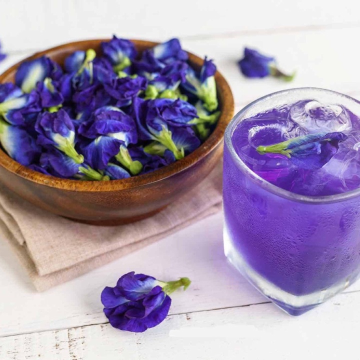 Hoa Đậu Biếc Sấy Khô Nguyên Bông Hàng Loại 1, Trà Hoa Đậu Biếc 100% Hữu Cơ An Toàn