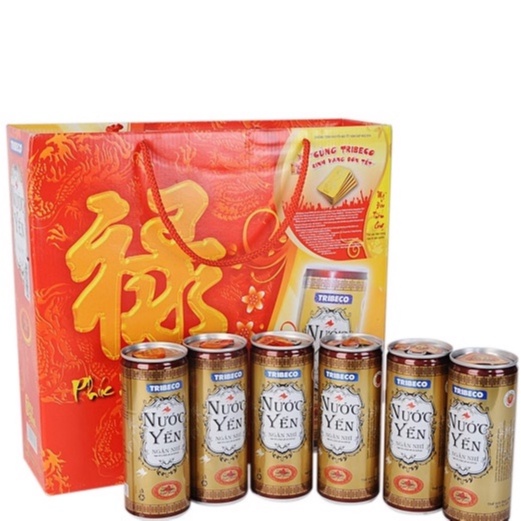 Yến Hộp Quà Tribeco Với Hộp Màu Đỏ Thích Hộp Để Trưng Vào Ngày Tết