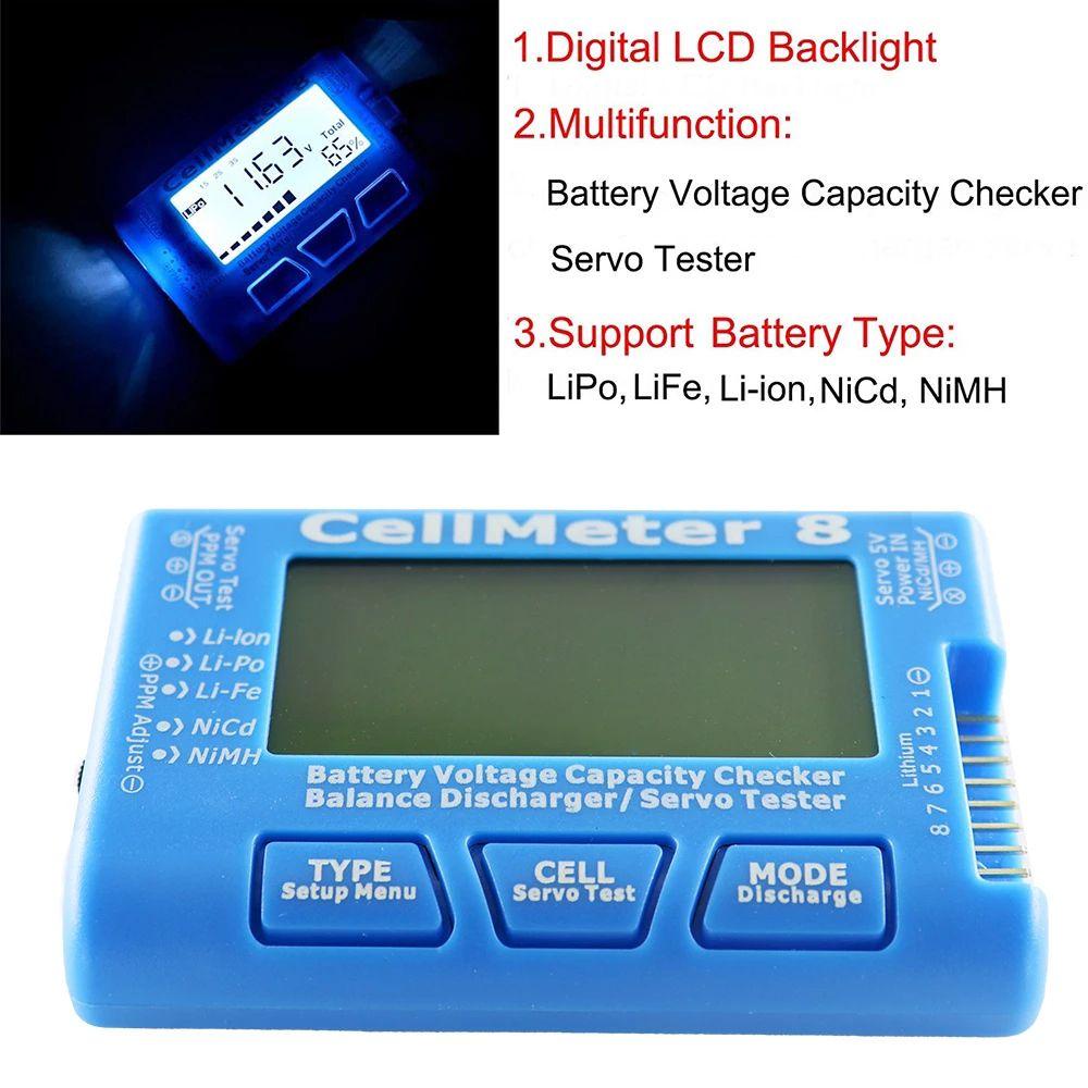 Thiết Bị Kiểm Tra Dung Lượng Pin Kỹ Thuật Số Chất Lượng Cao KENT1 2-8S 4-8S Servo LiPo Lilon NiMH