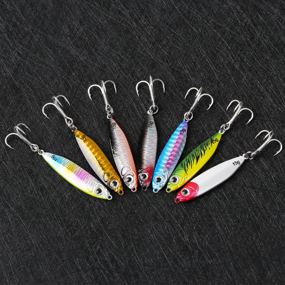 Mồi câu cá quay chìm bằng kim loại chì đúc đầy màu sắc 10g 15g 20g 30g