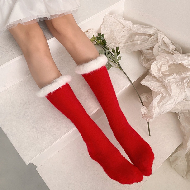 1 Đôi Tất Chân Phối Lông Phong Cách Lolita Ngọt Ngào Dành Cho Nữ