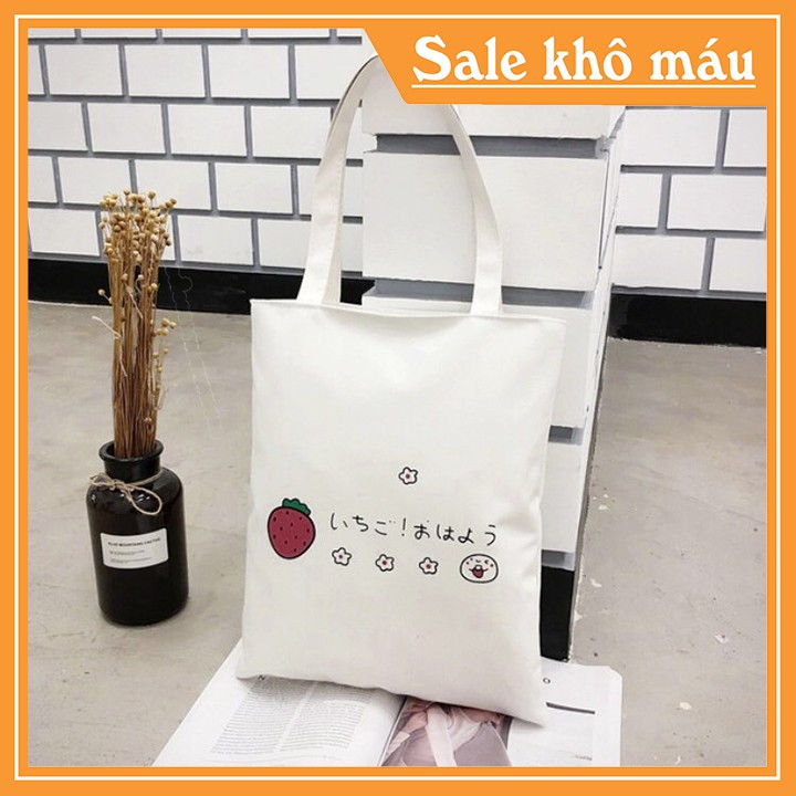 [ XẢ KHO SIÊU SALE ] Túi Nữ Tote Vải Quai Vai In 3D Nhiều Hình Cute Đi Học Thêm Hoặc Đi Chơi Dễ Dàng Vệ Sinh Giặt Giũ !!