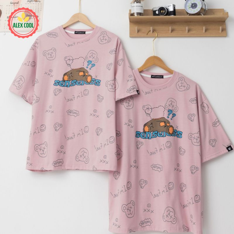 Áo thun nam nữ áo phông nam tay lỡ cổ tròn chất cotton co giãn 4 chiều hình SP-24 ALEX COOL