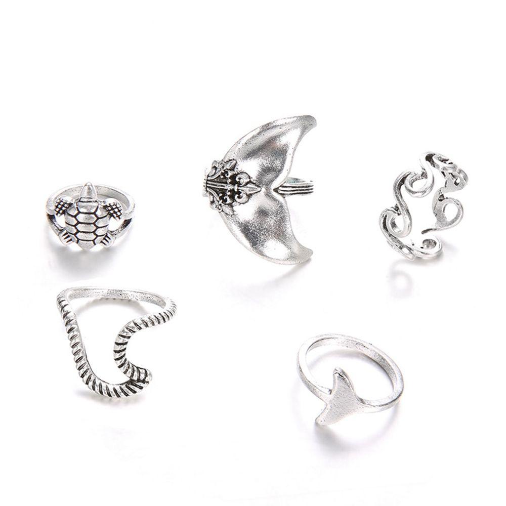 NEXTVN Set 5 Nhẫn Đốt Ngón Tay Hình Cá Voi