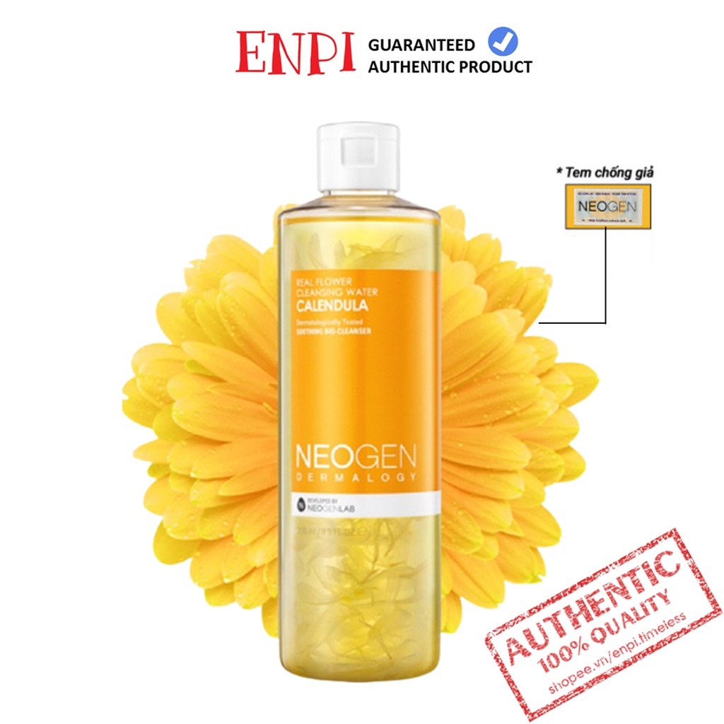 [Mã 153FMCGSALE1 giảm 10% đơn 250K] Toner Hoa Cúc Làm Dịu Da Cấp Ẩm Neogen Real Flower Calendula 300ml