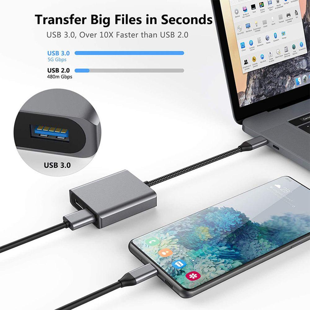 BEBETTERM Bộ Chia Cổng USB 3.0 HUB 4k UHD Cho TV