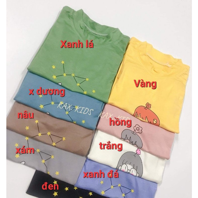 Áo bún thun lạnh dài tay bé trai bé gái size đại 15-25kg chất đẹp