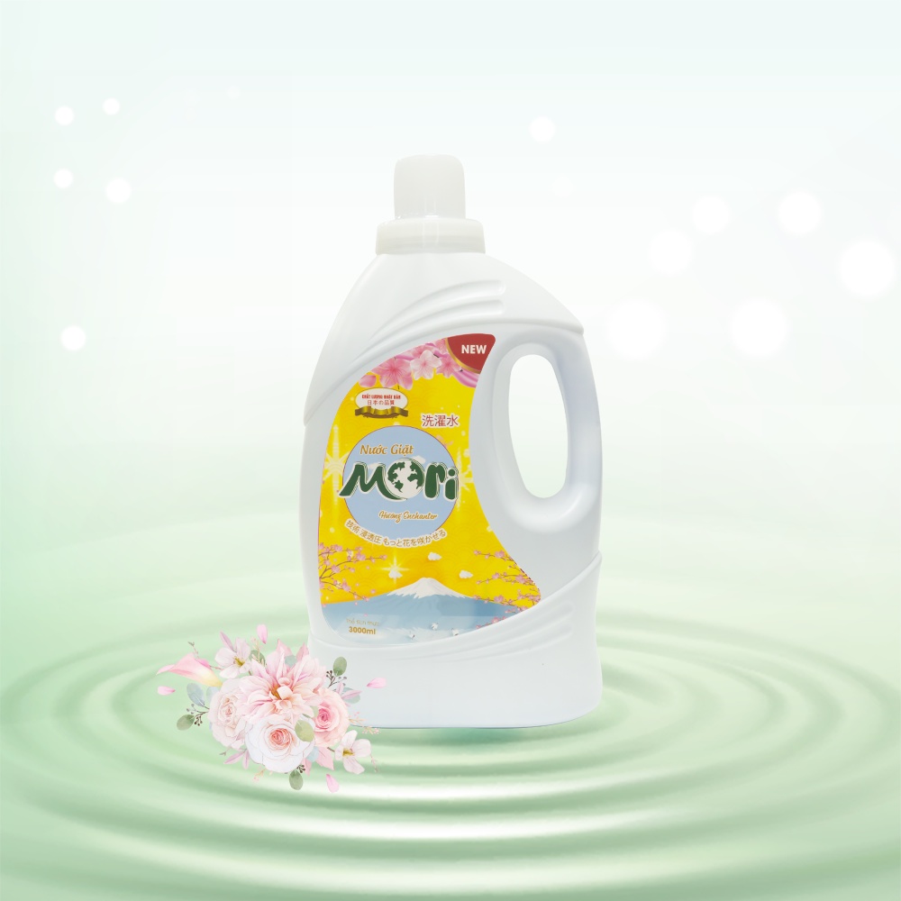 Nước giặt thơm Mori can 3Lit, Hương Comfor, Hương Lovely, Hương Enchanter, Hương Luxor, Hương đặc biệt Gold