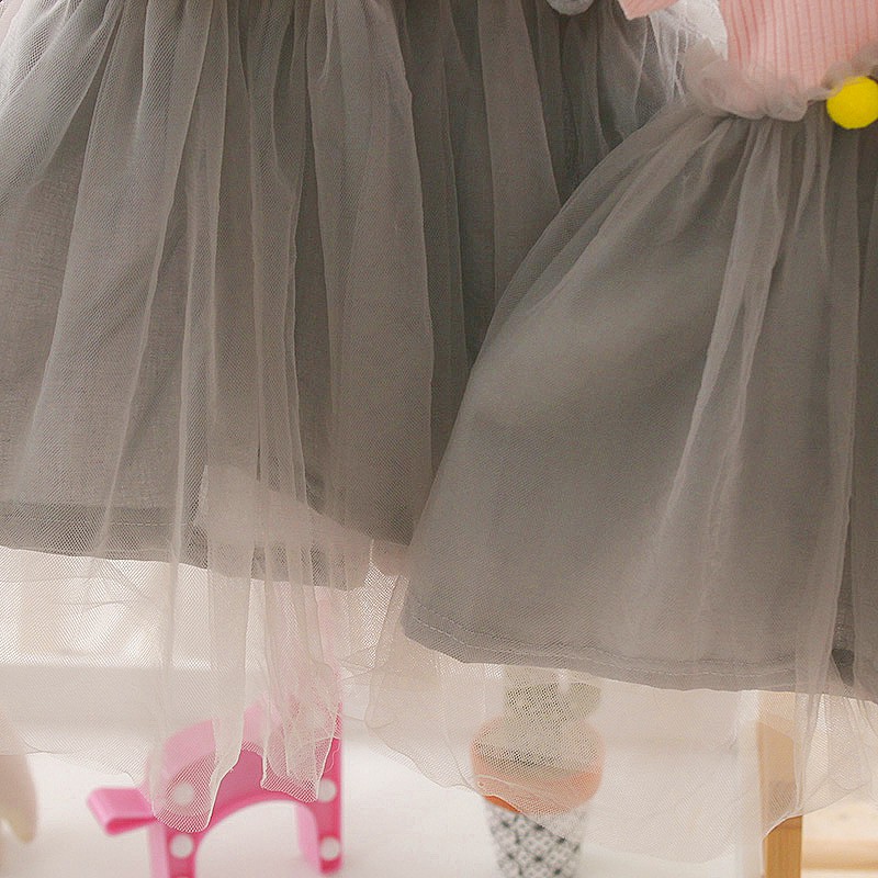 Đầm công chúa vải sợi mỏng xinh xắn dành cho trẻ 1-3 tuổi
