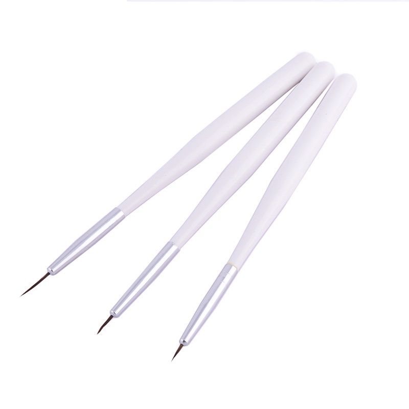 Set 3 cọ vẽ móng tay nghệ thuật màu đen UV tiện dụng