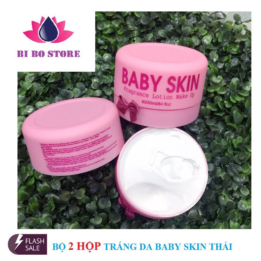 Bộ 2 Hộp Kem Trắng Da Body Baby Skin Thái Lan