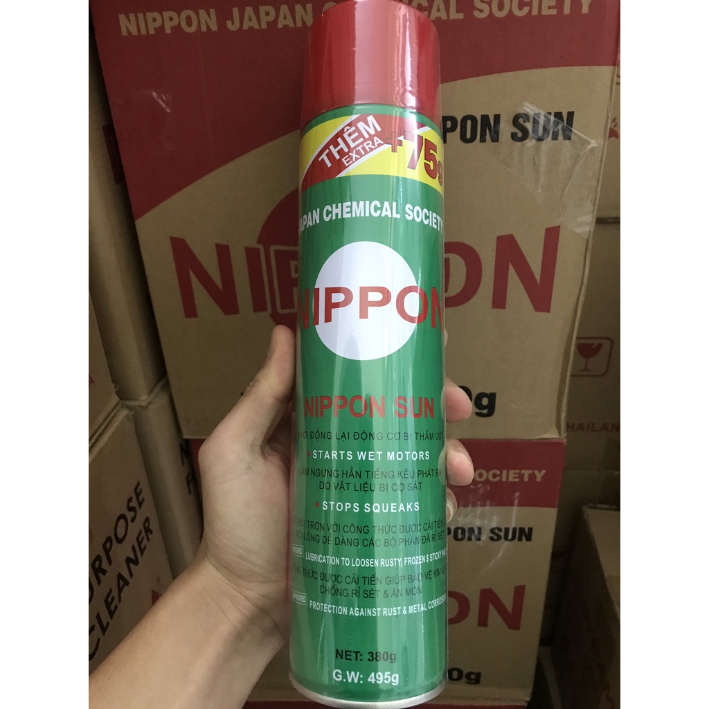 Xịt bôi trơn, chống sét giảm tiếng ồn NIPPON 495G