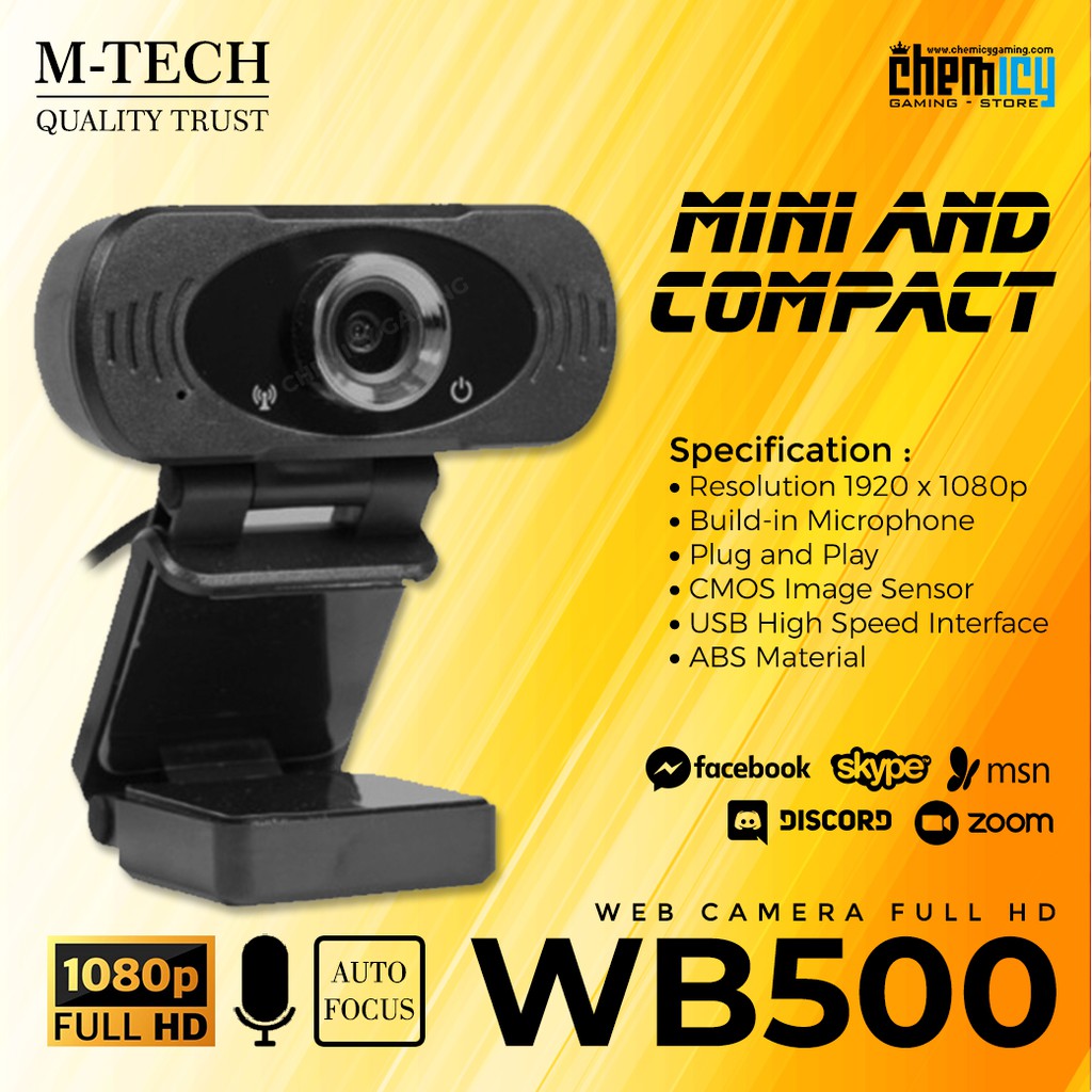 Webcam M-tech Wb500 Full Hd 1080p Kèm Micro