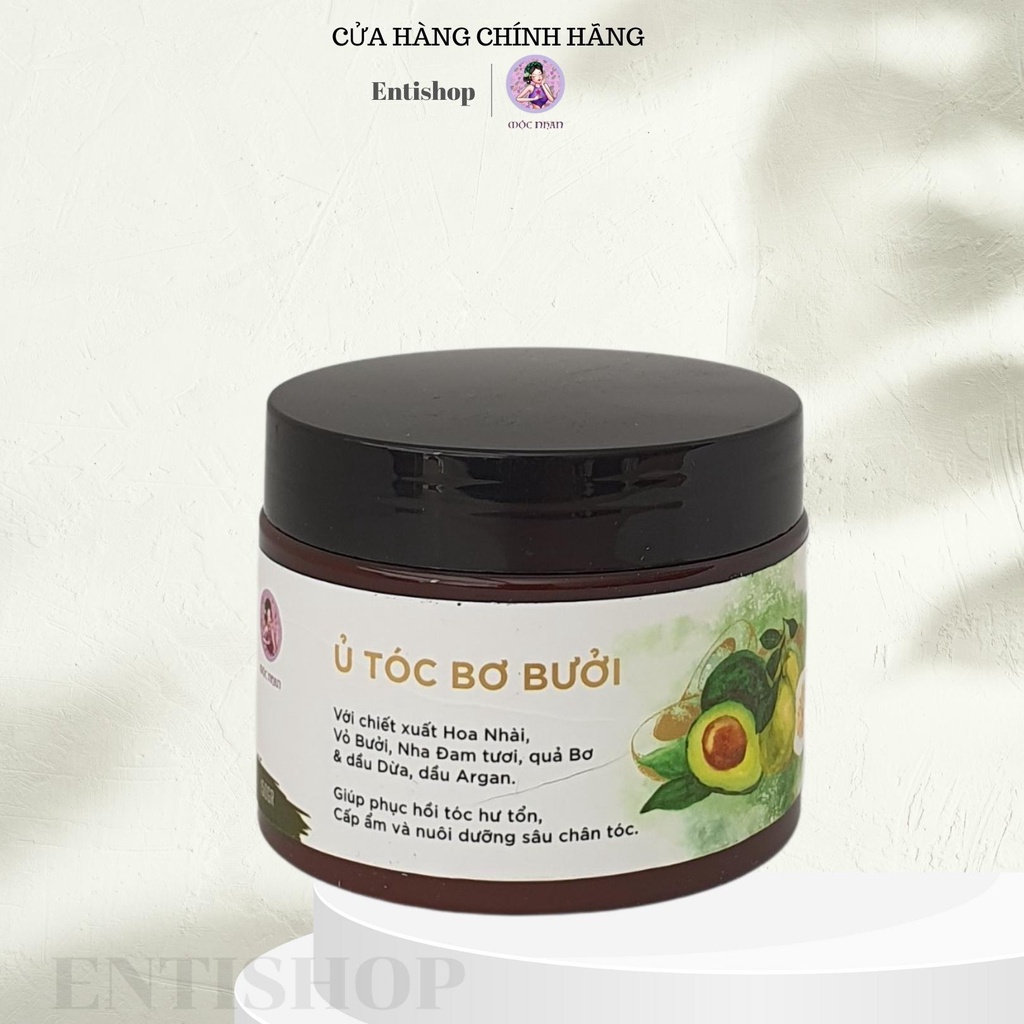 Kem ủ tóc Bơ Bưởi, ủ tóc phục hồi dưỡng mượt, cải thiện hư tổn, gãy rụng MỘC NHAN 150gr