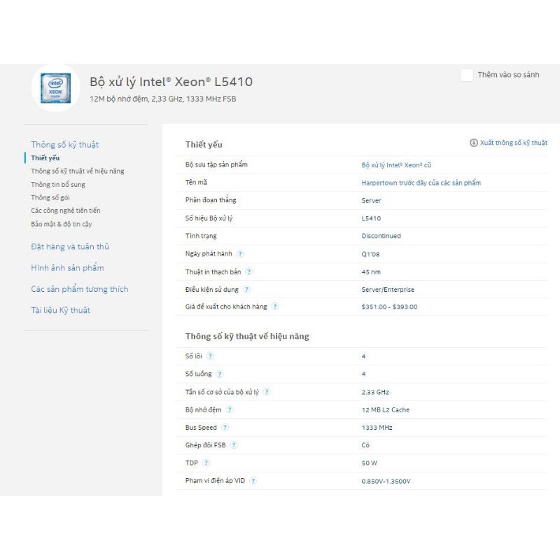 Xeon L5410 2.33 GHz 4 Core 12MB FSB 1333Mhz SK775 Main G31,G41. | BigBuy360 - bigbuy360.vn