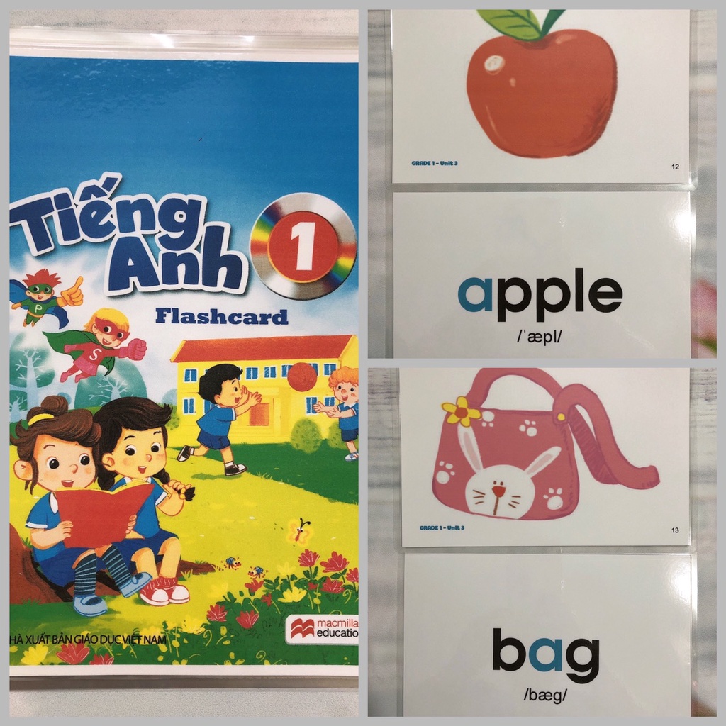 Trọn Bộ 81 Thẻ Tiếng Anh lớp 1 VPPT&amp;T - macmillan -ép plastics FLC0081