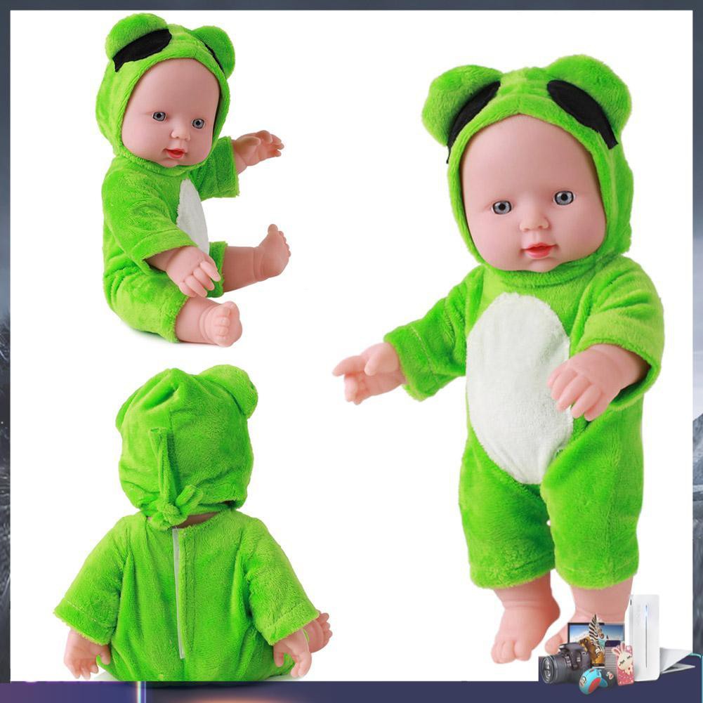 Búp bê em bé mặc đồ hình động vật bằng vinyl mềm 30cm