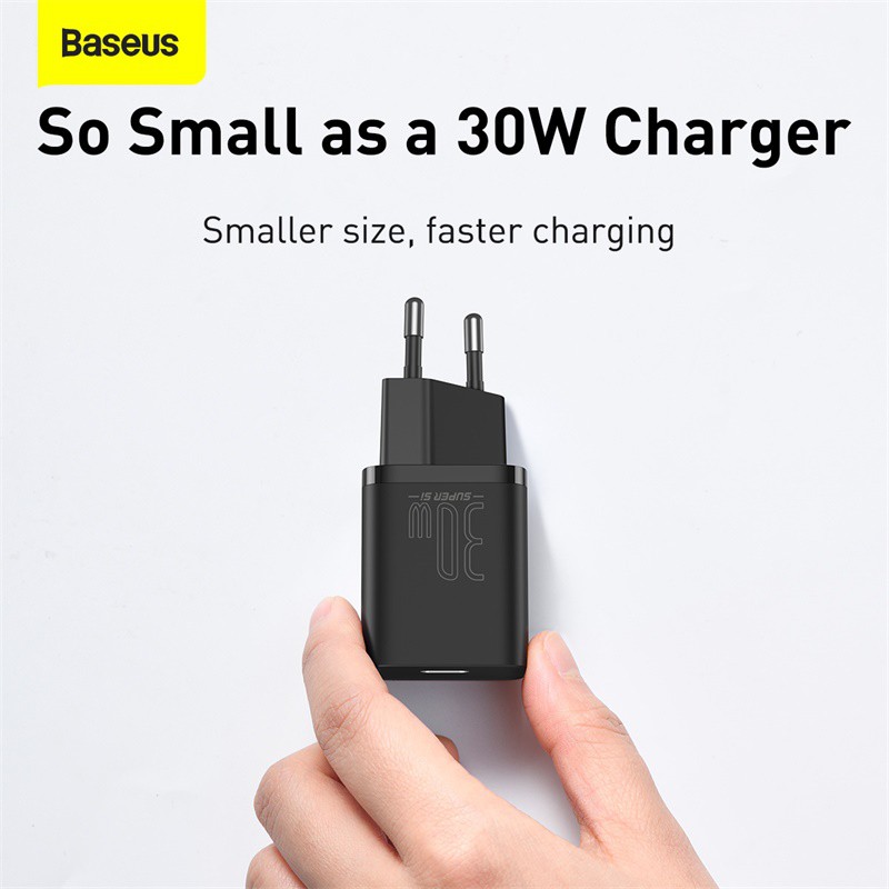 Củ Sạc Nhanh Baseus PD 30W USB Type C Hỗ Trợ QC3.0 cho iPhone 12