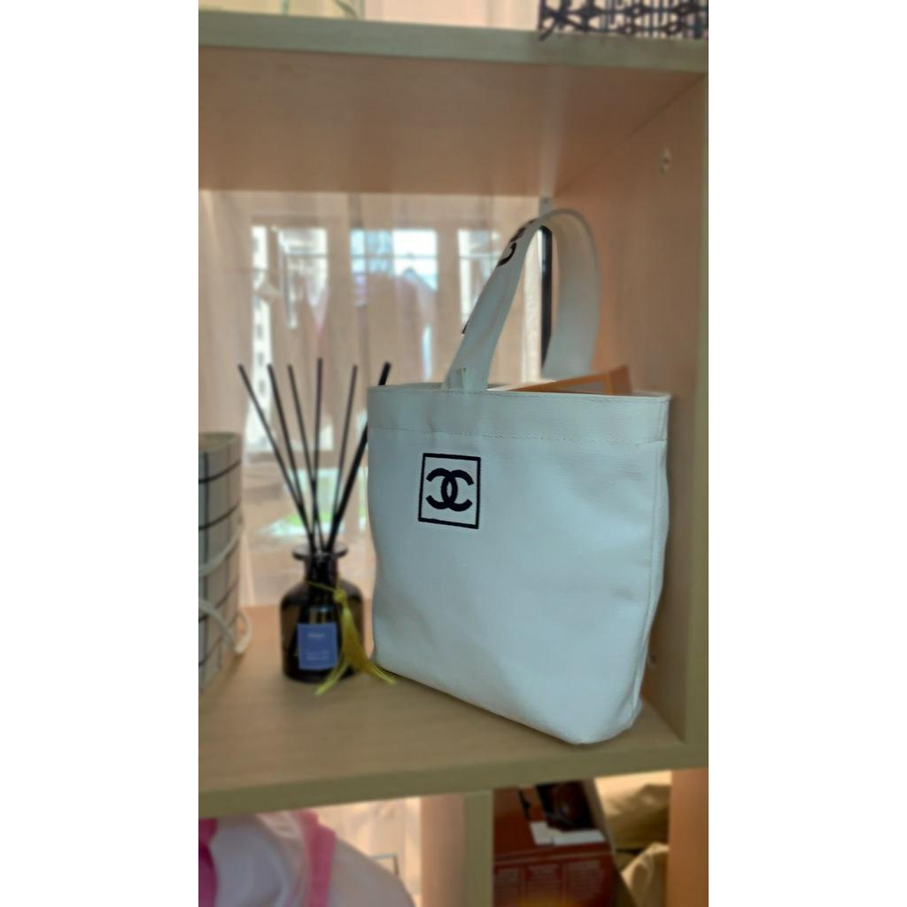 Túi Xách Tay Bằng Vải Canvas Phong Cách Vintage Thời Trang CC