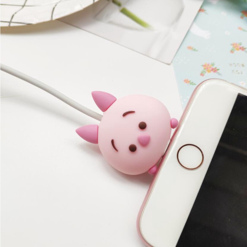 Đầu Bảo Vệ Cáp Sạc usb Hình Thú Đáng Yêu Cho iphone / samsung android