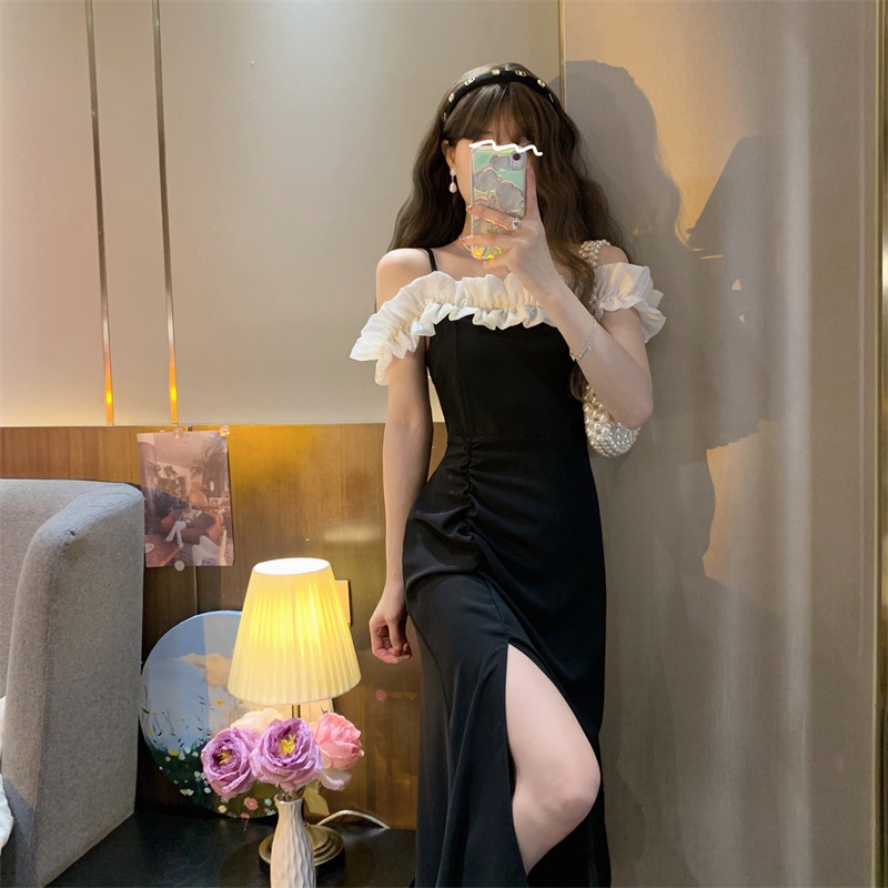 Đầm IELGY không tay xẻ tà thanh lịch cho nữ